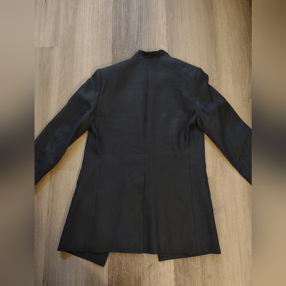 AYR Linen Navy Blue  Women's Blazer Sz 6 - Picture 10 of 12